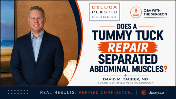 Dr. David Tauber explains whether a tummy tuck repairs separated abdominal muscles
